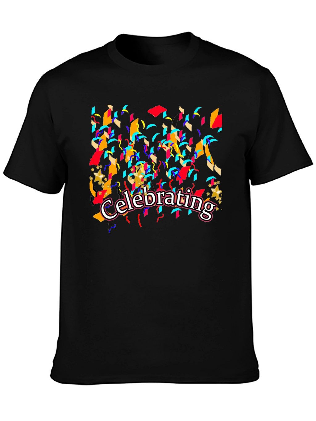 Celebrating Graphic T-Shirt - Black Cotton Tee