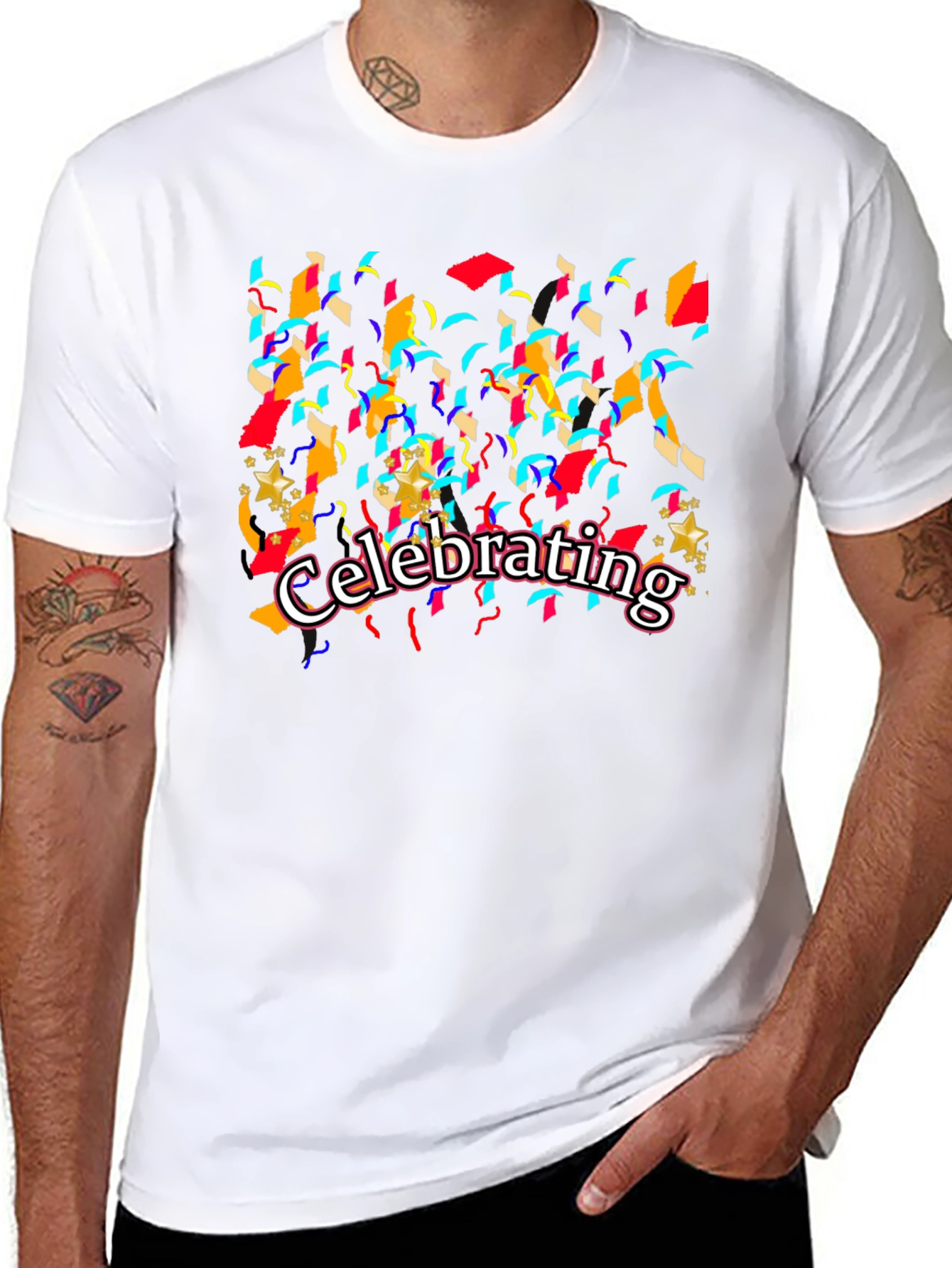 Celebrating Graphic T-Shirt - Black Cotton Tee