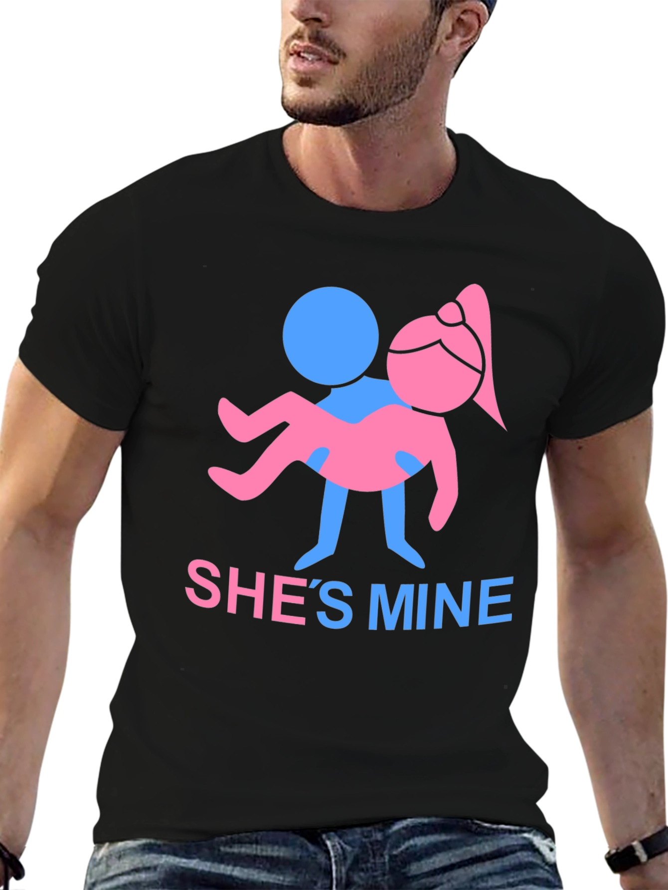 Shes Mine Graphic Tee - Funny Couple T-Shirt