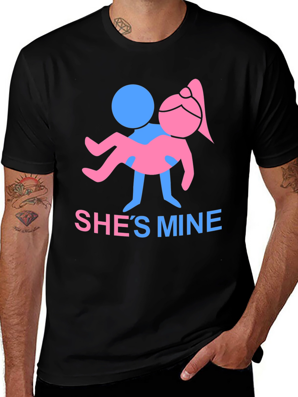 Shes Mine Graphic Tee - Funny Couple T-Shirt