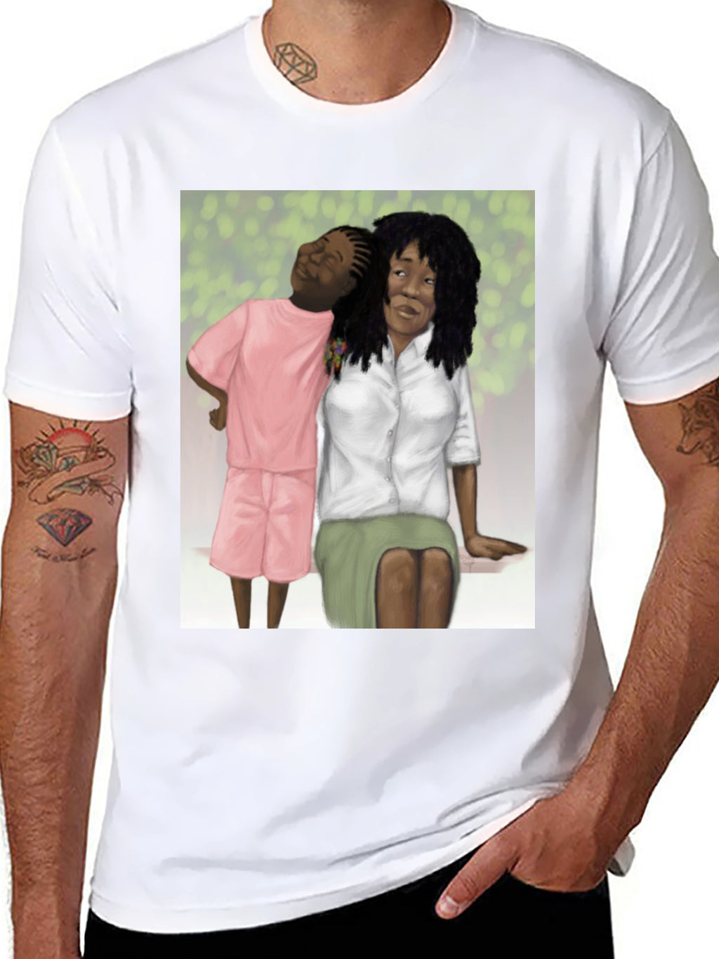 Whimsical Graphic Tee - Mother and Child