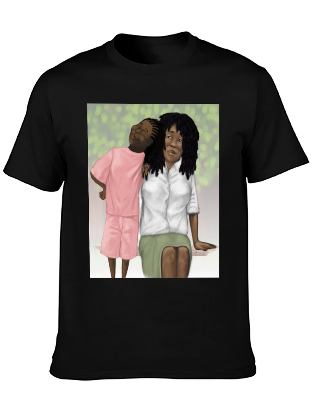 Whimsical Graphic Tee - Mother and Child