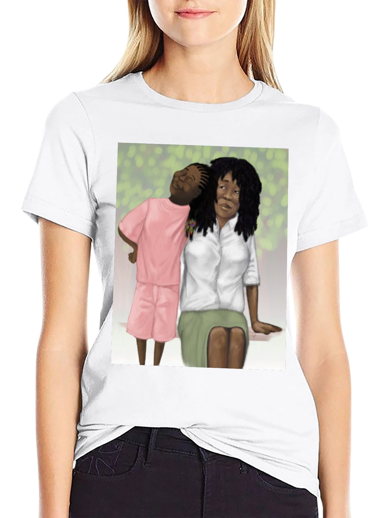 Whimsical Graphic Tee - Mother and Child