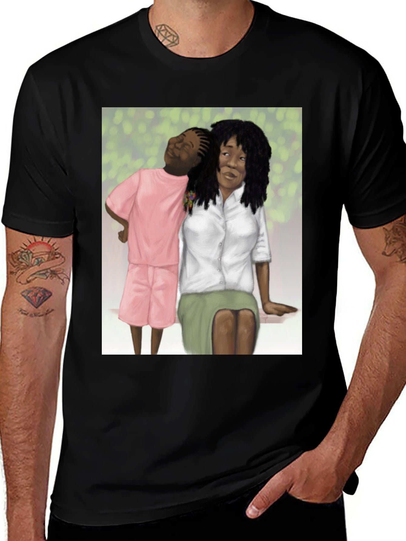 Whimsical Graphic Tee - Mother and Child