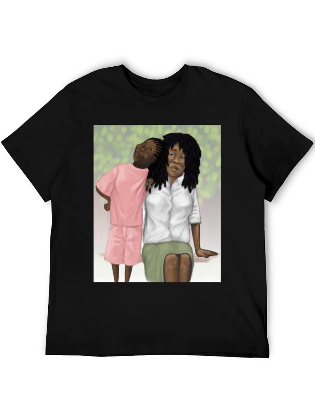 Whimsical Graphic Tee - Mother and Child