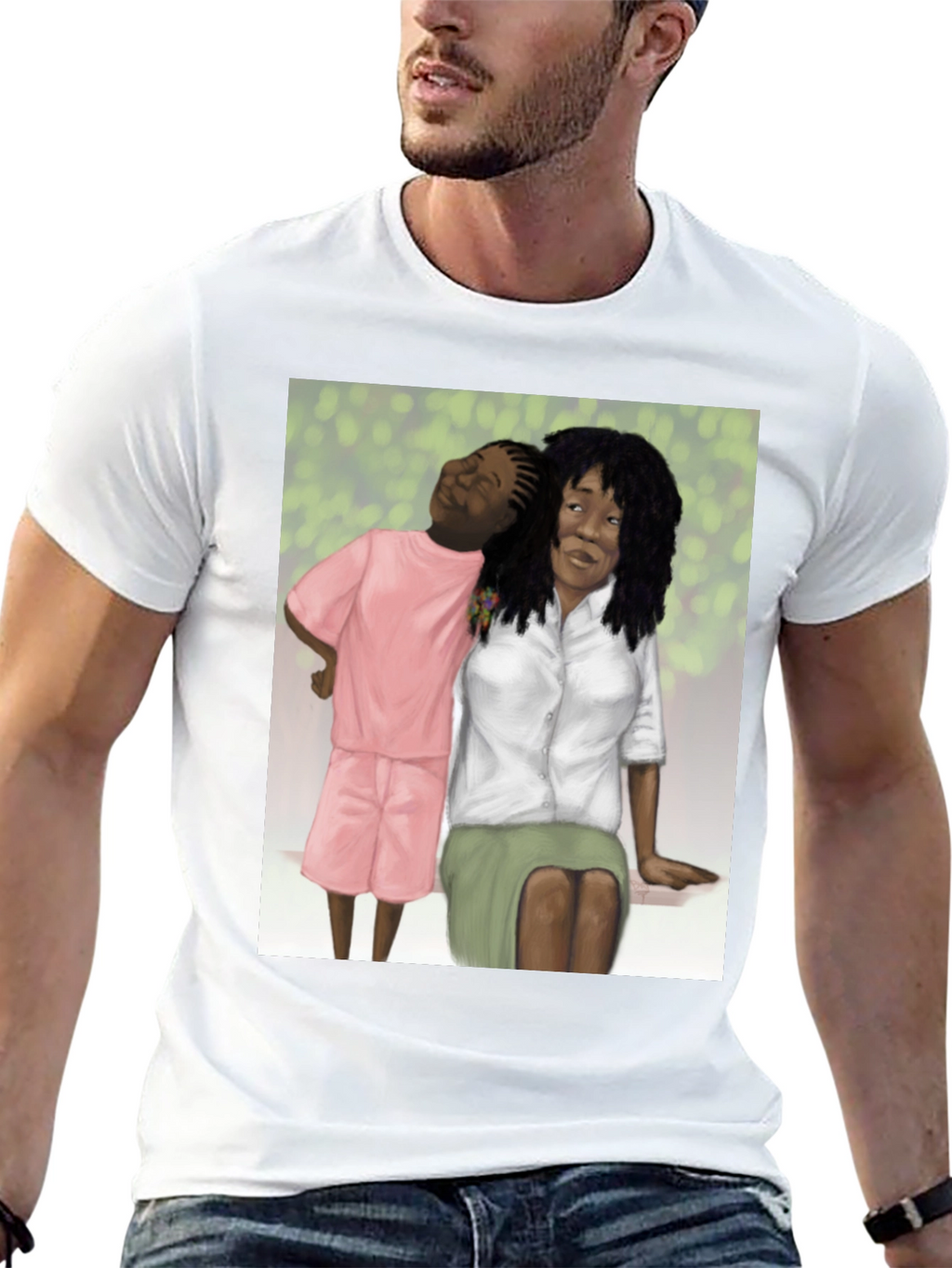 Whimsical Graphic Tee - Mother and Child
