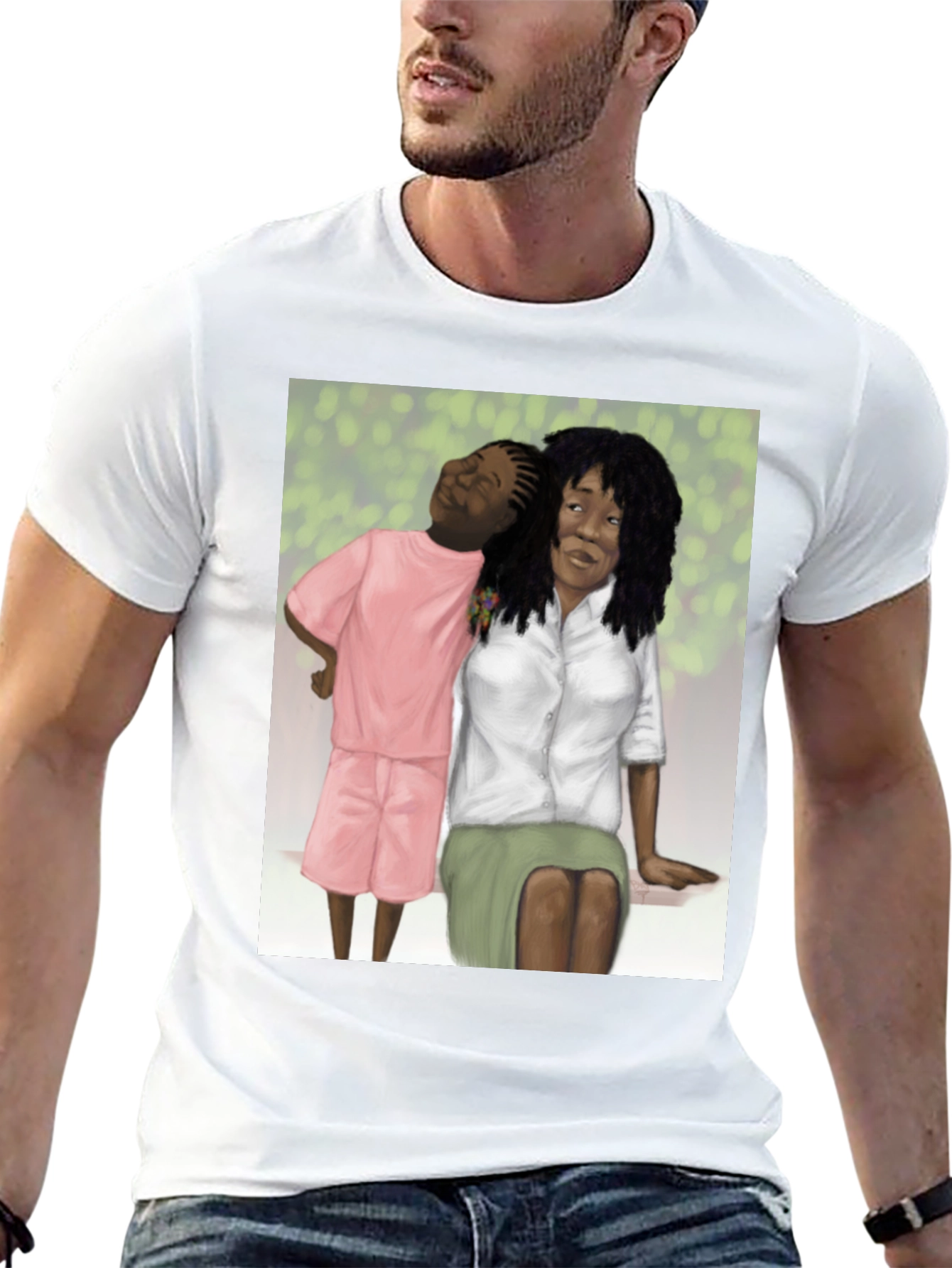 Whimsical Graphic Tee - Mother and Child