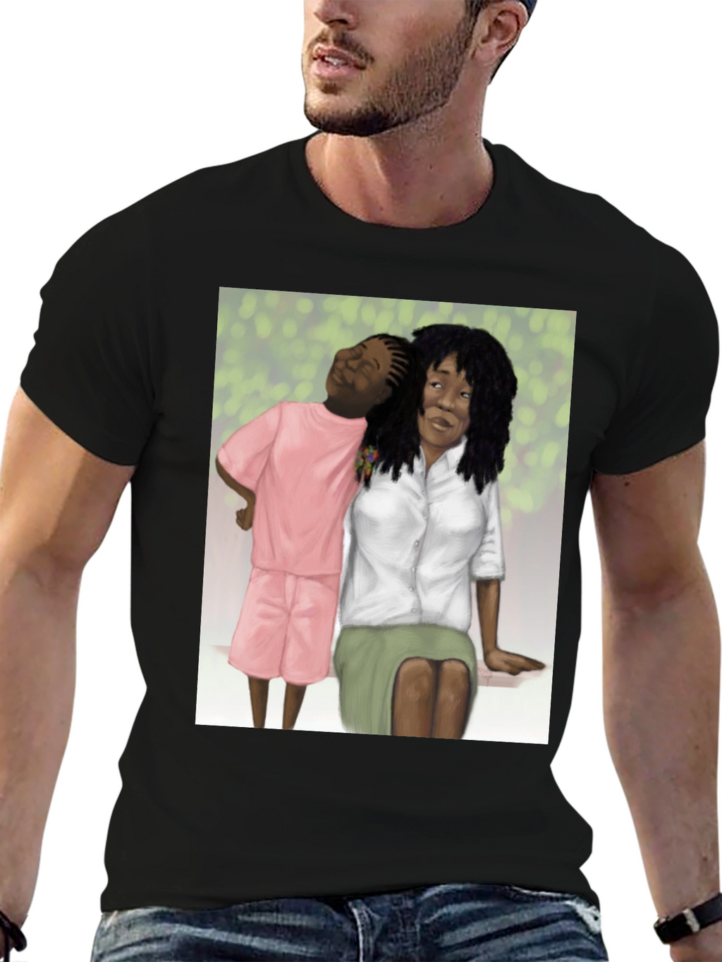 Whimsical Graphic Tee - Mother and Child