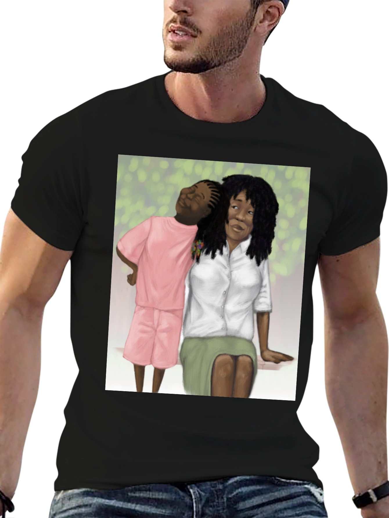 Whimsical Graphic Tee - Mother and Child