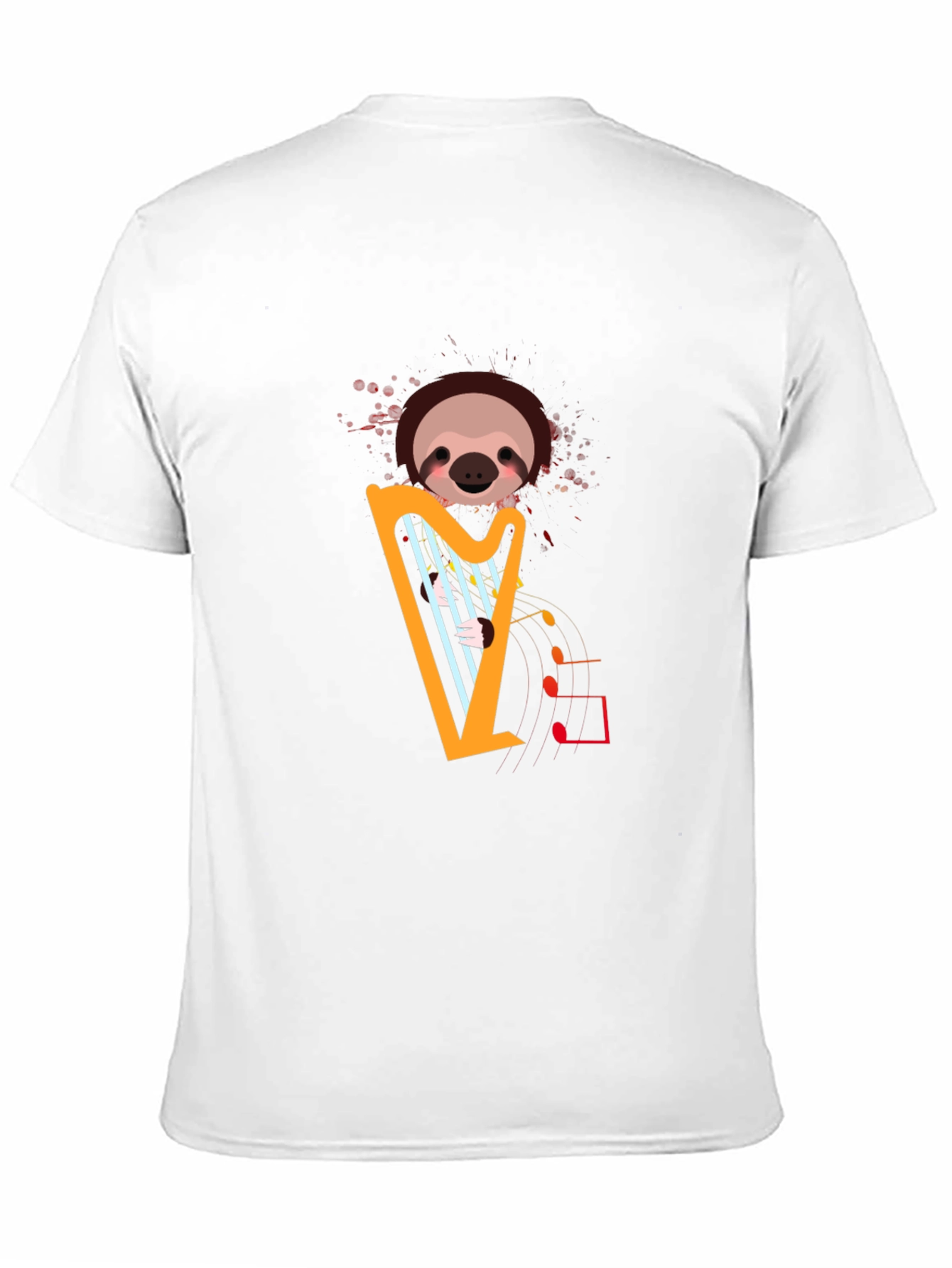 Sloth Harp T-Shirt - Musical Animal Tee