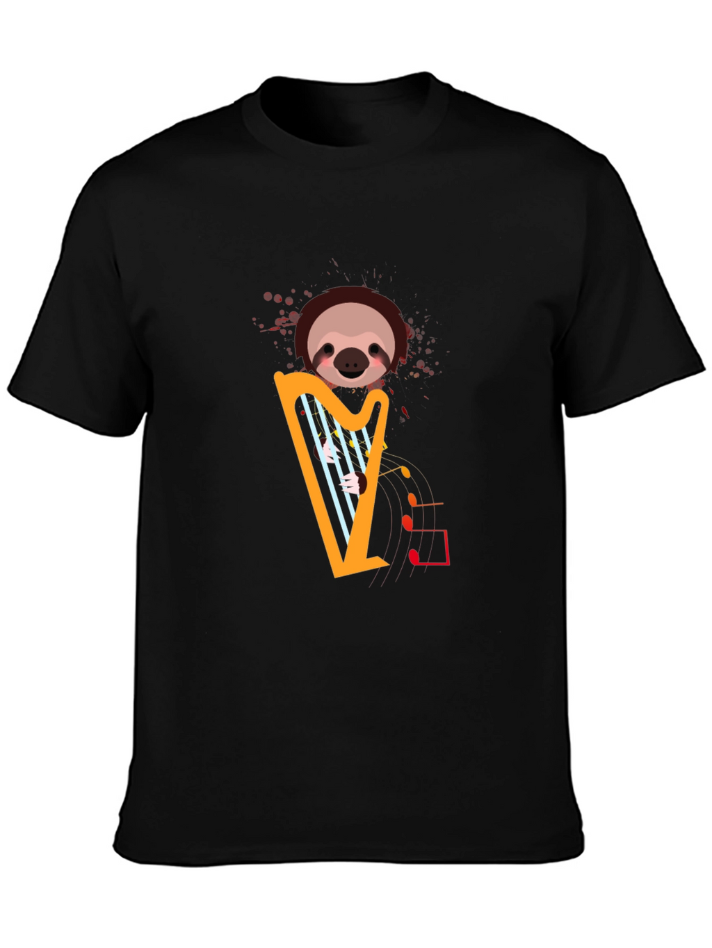 Sloth Harp T-Shirt - Musical Animal Tee
