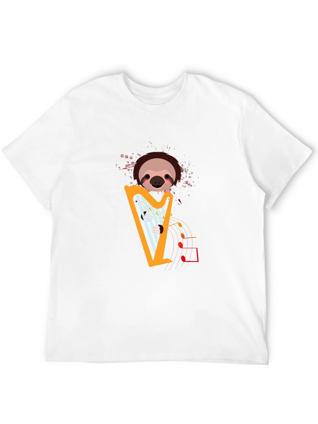 Sloth Harp T-Shirt - Musical Animal Tee