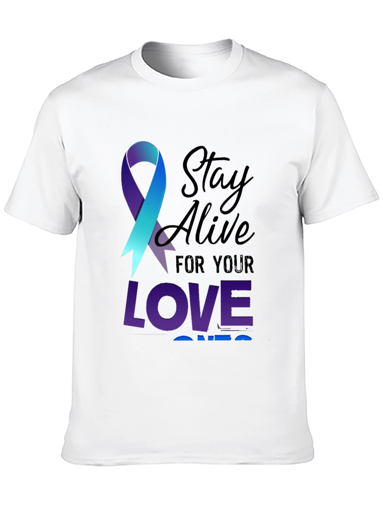 Stay Alive Ribbon Graphic Tee