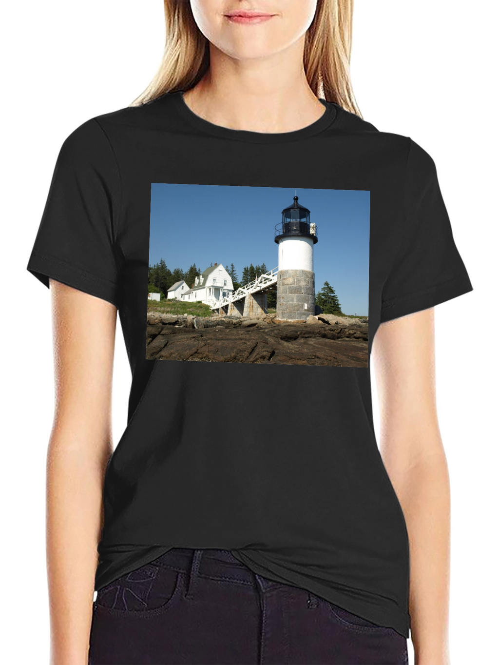 Lighthouse Graphic Tee - Coastal Style