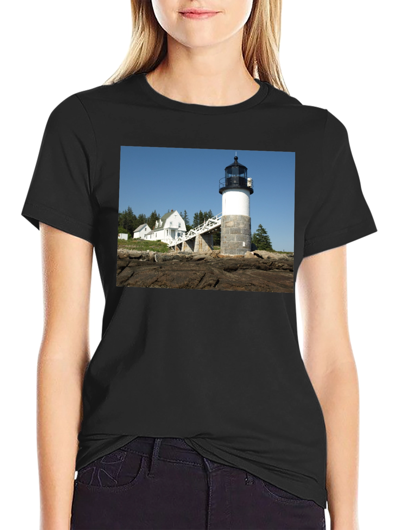 Lighthouse Graphic Tee - Coastal Style