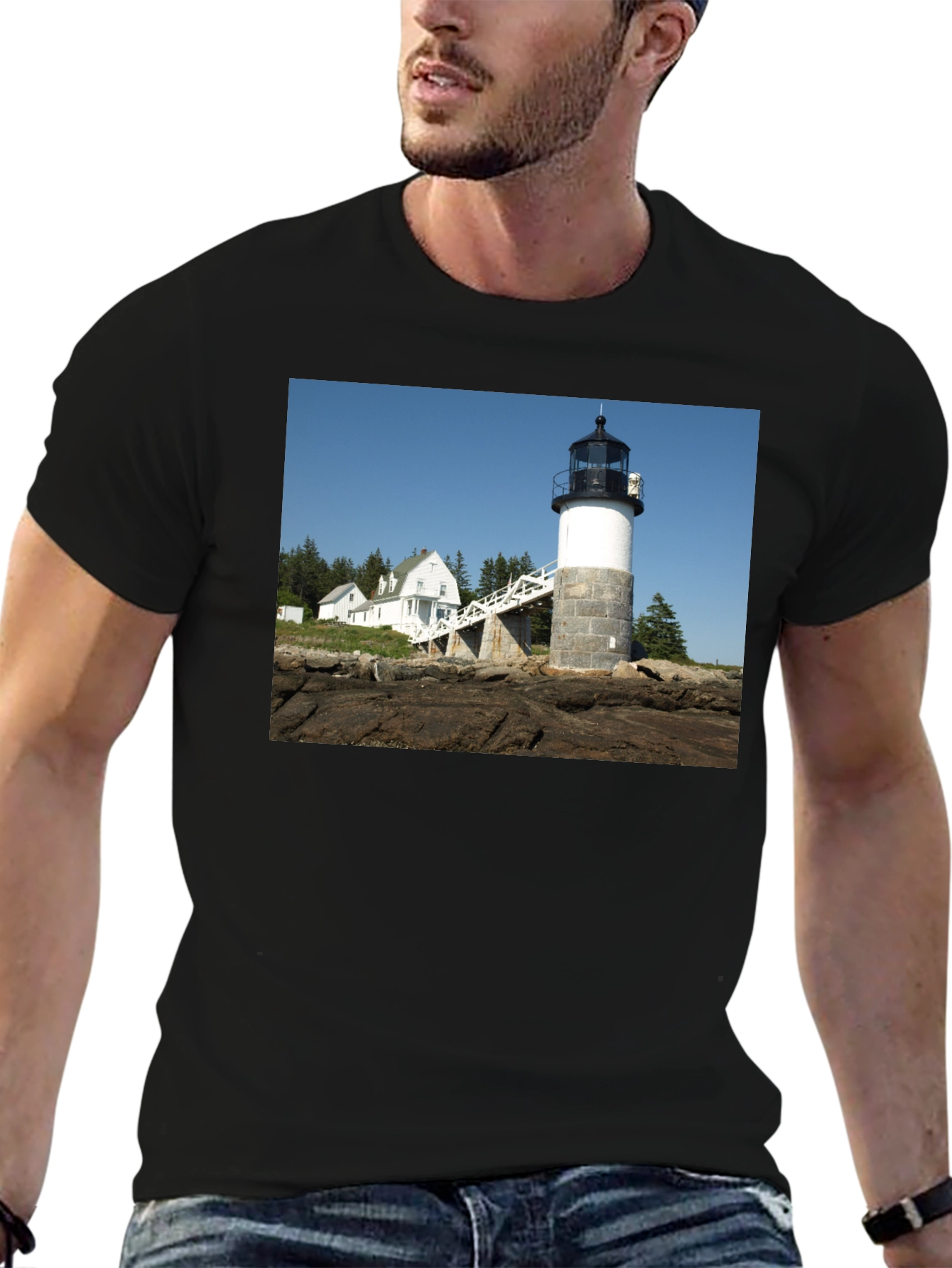 Lighthouse Graphic Tee - Coastal Style