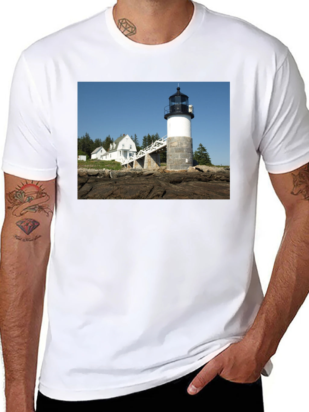 Lighthouse Graphic Tee - Coastal Style