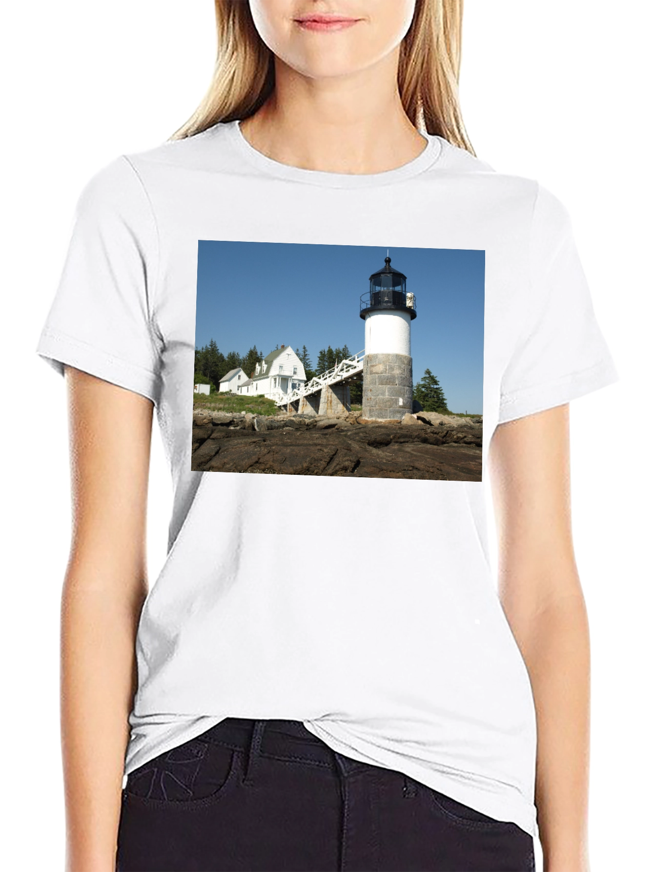 Lighthouse Graphic Tee - Coastal Style