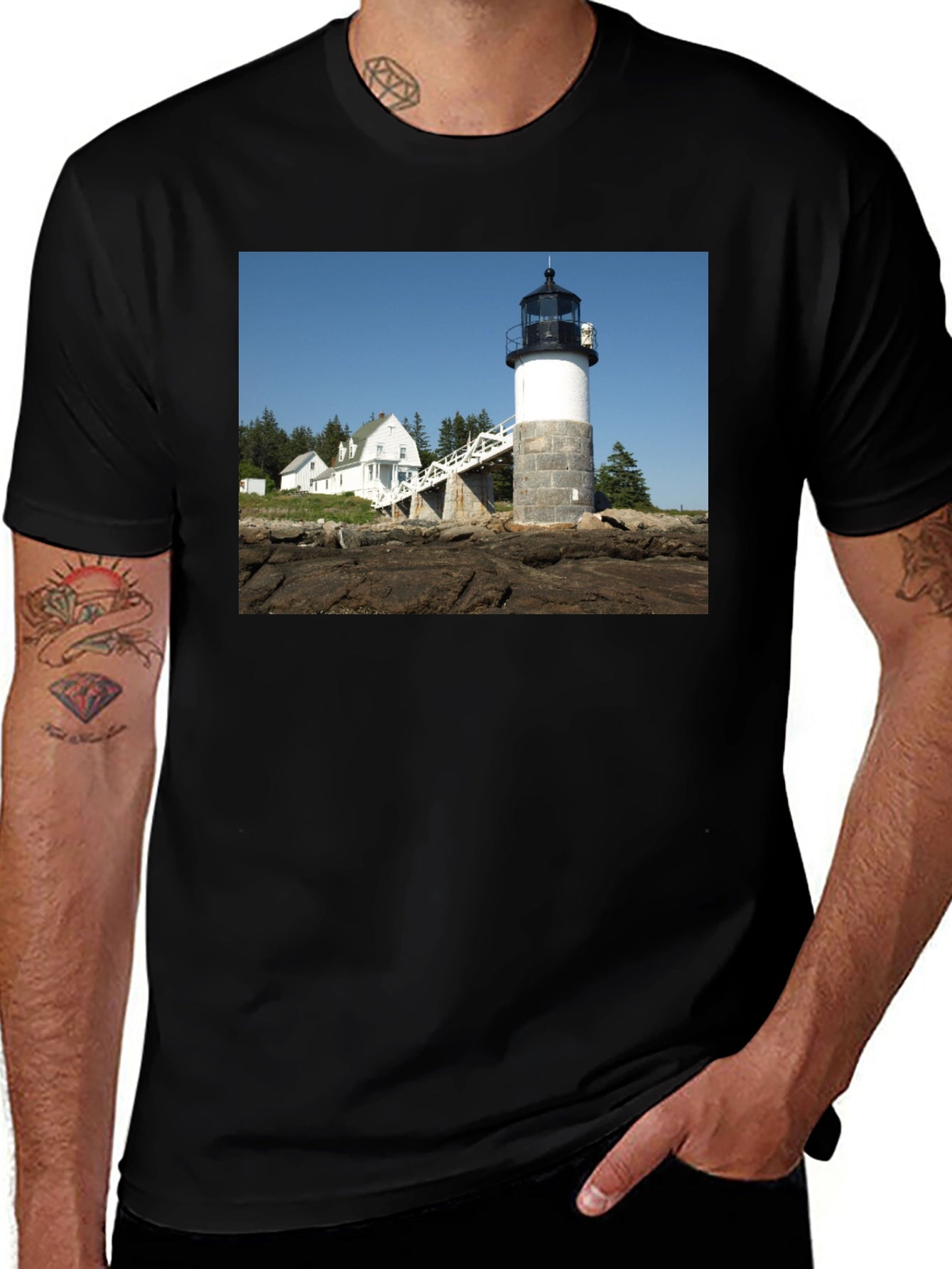 Lighthouse Graphic Tee - Coastal Style