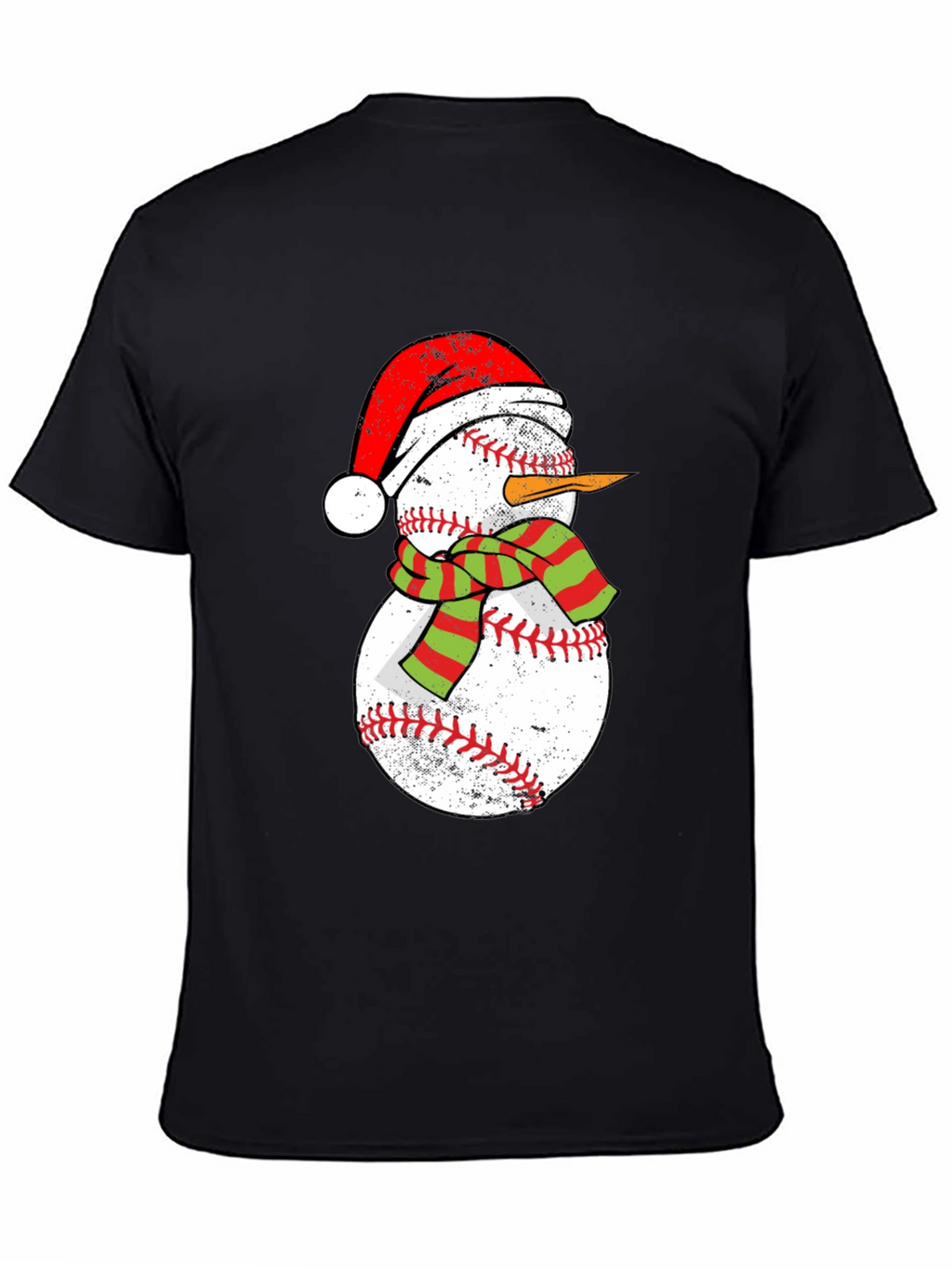 Baseball Snowman T-Shirt - Holiday Style