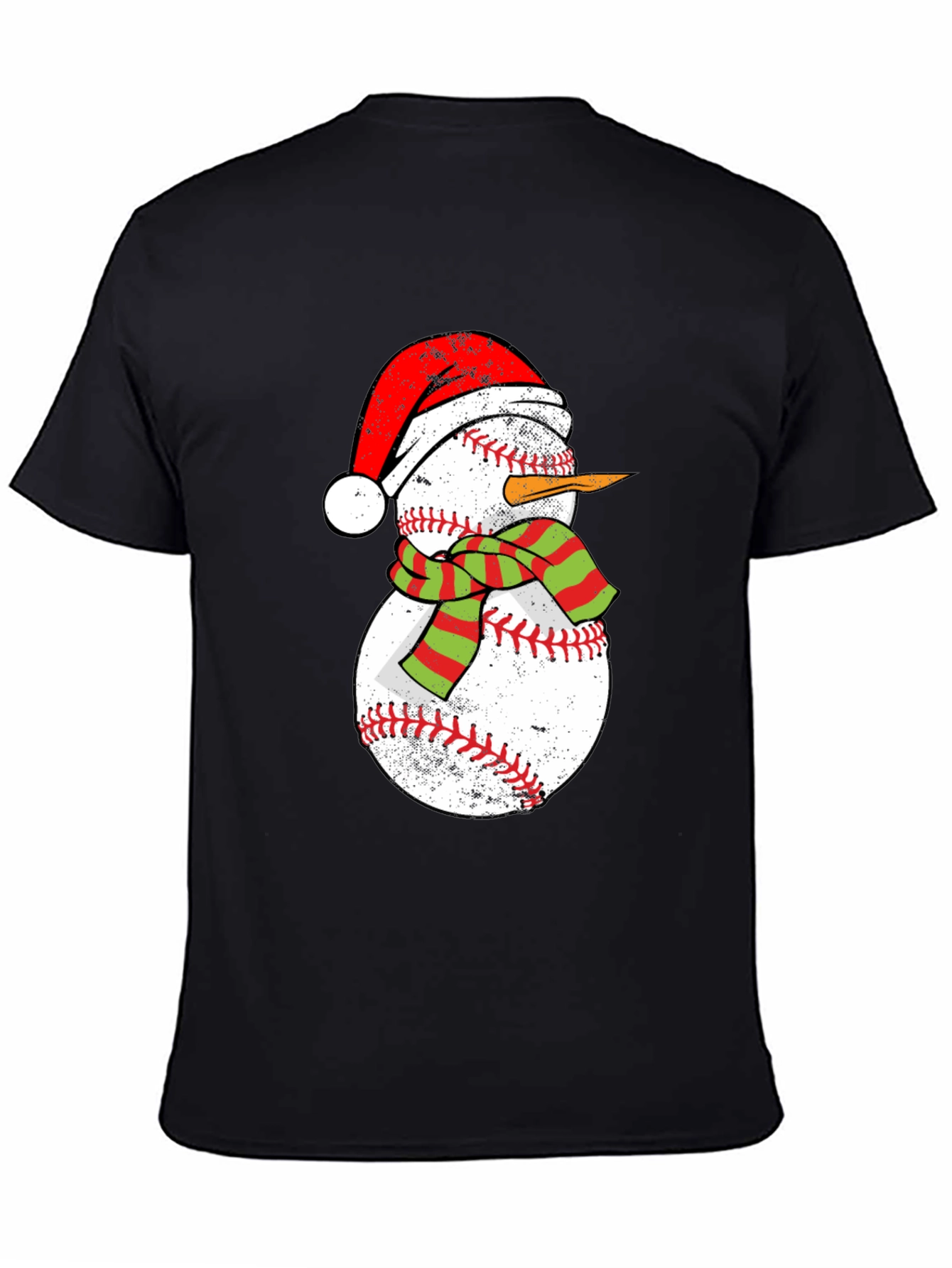 Baseball Snowman T-Shirt - Holiday Style