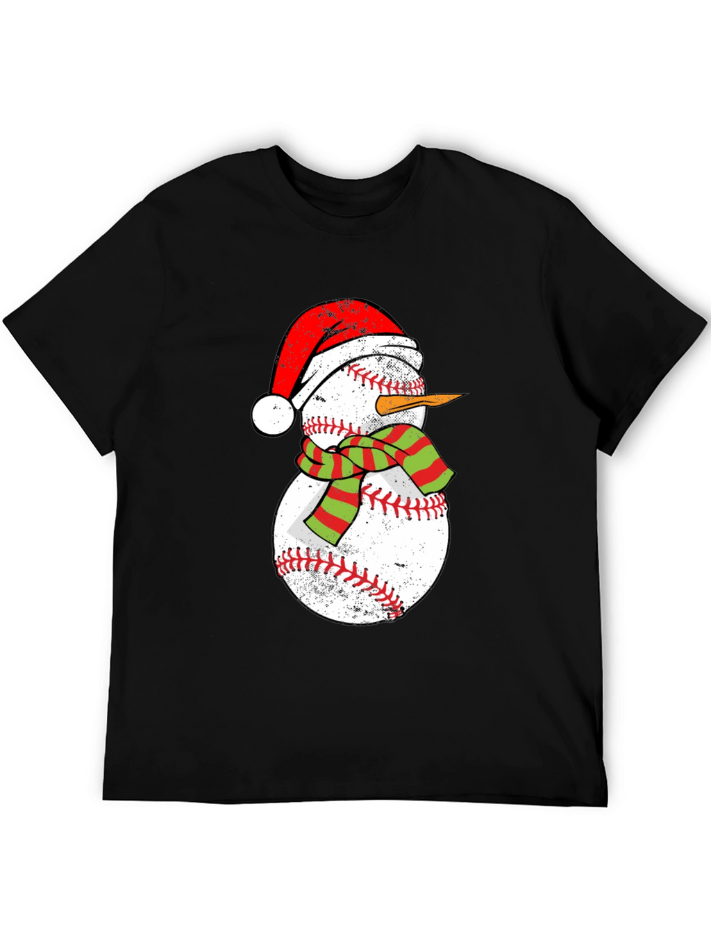Baseball Snowman T-Shirt - Holiday Style