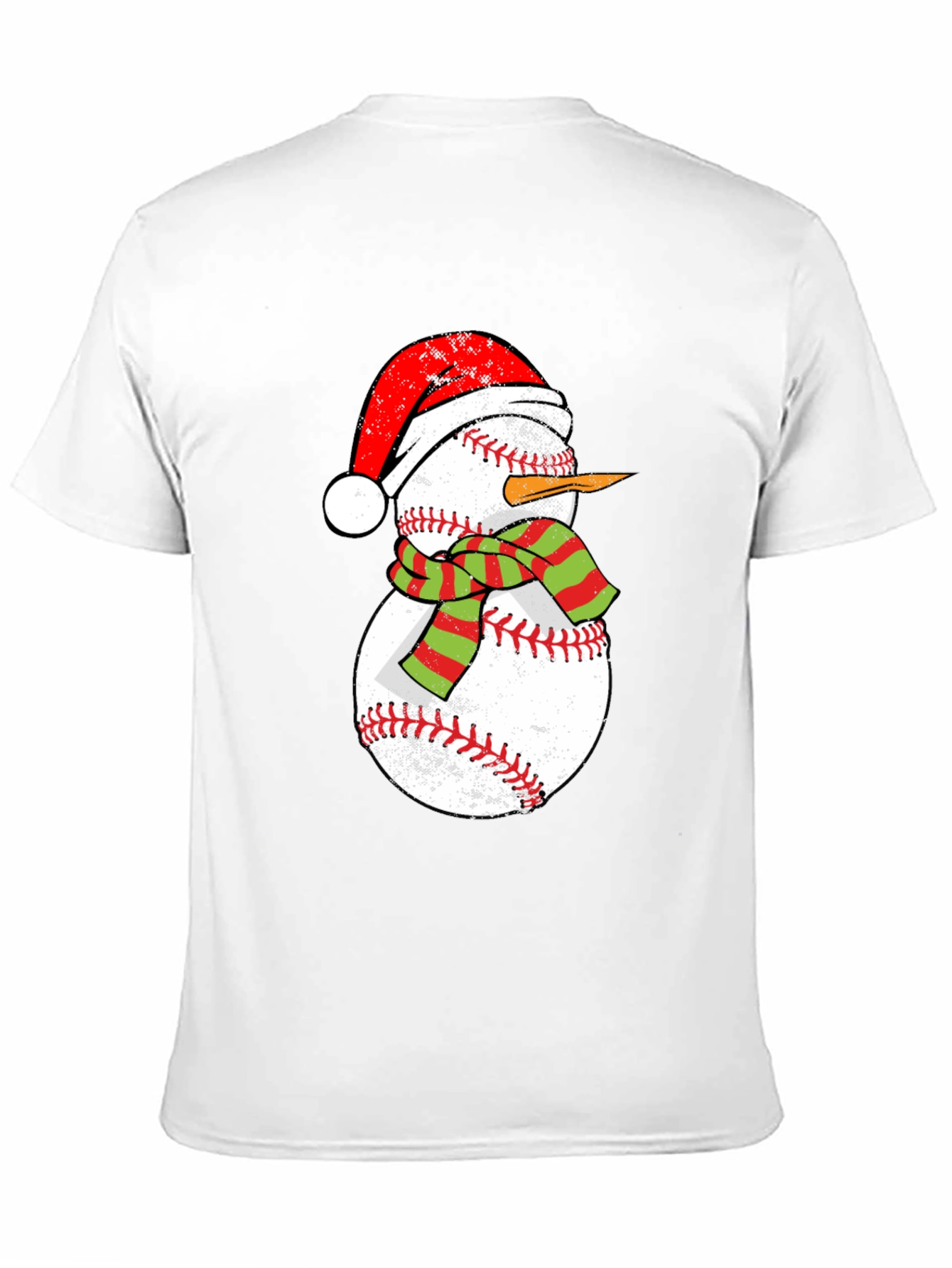 Baseball Snowman T-Shirt - Holiday Style