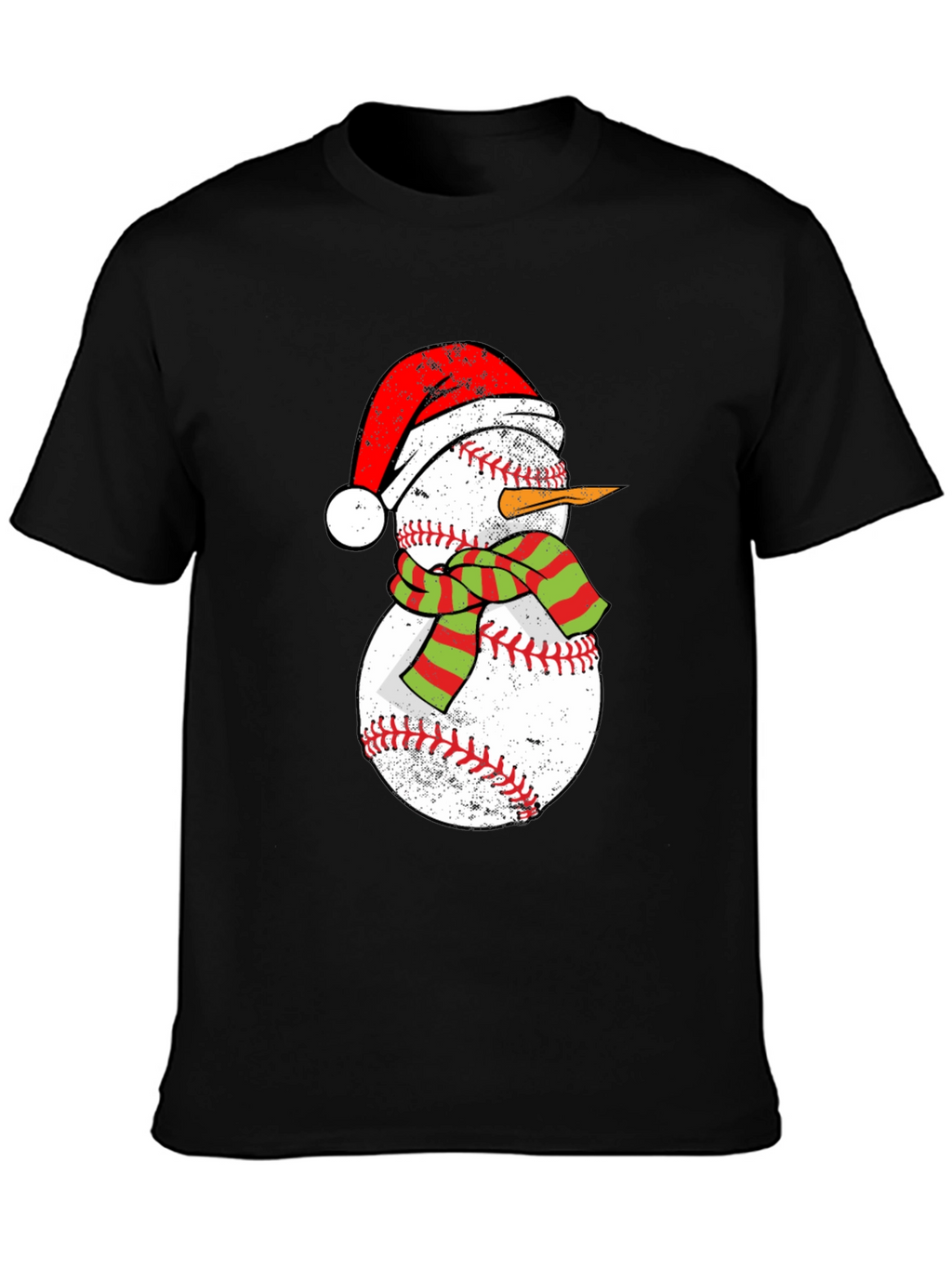 Baseball Snowman T-Shirt - Holiday Style