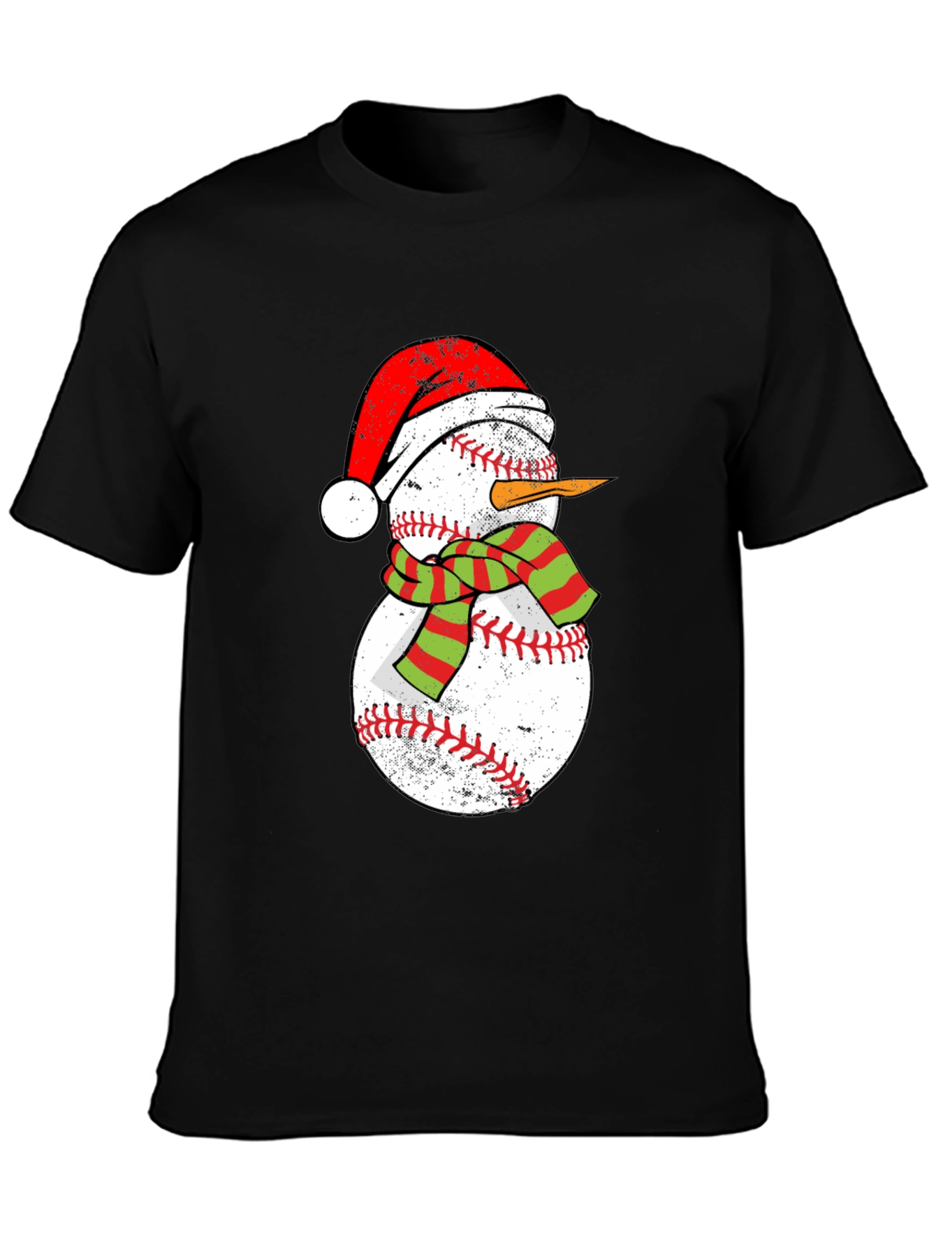 Baseball Snowman T-Shirt - Holiday Style