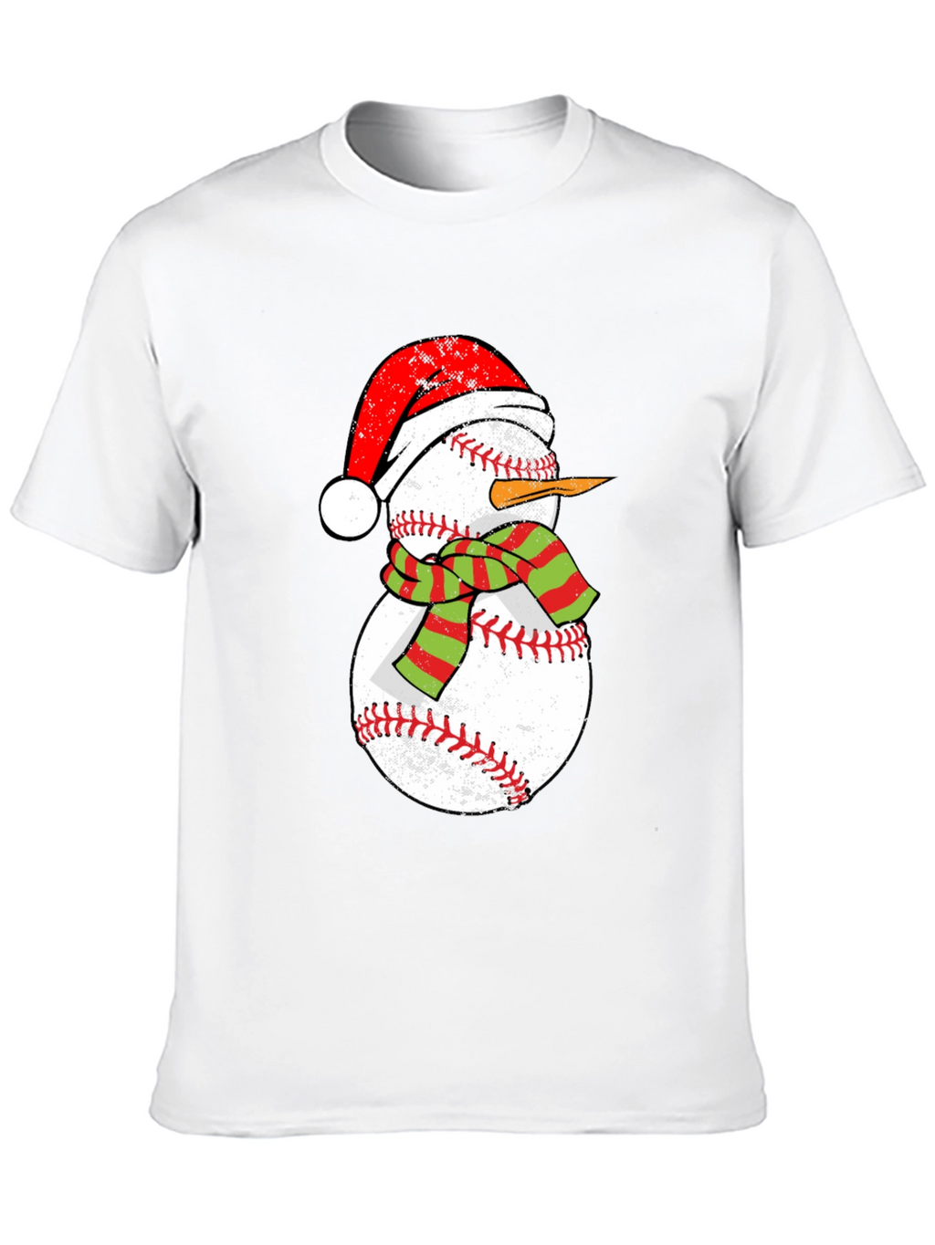 Baseball Snowman T-Shirt - Holiday Style