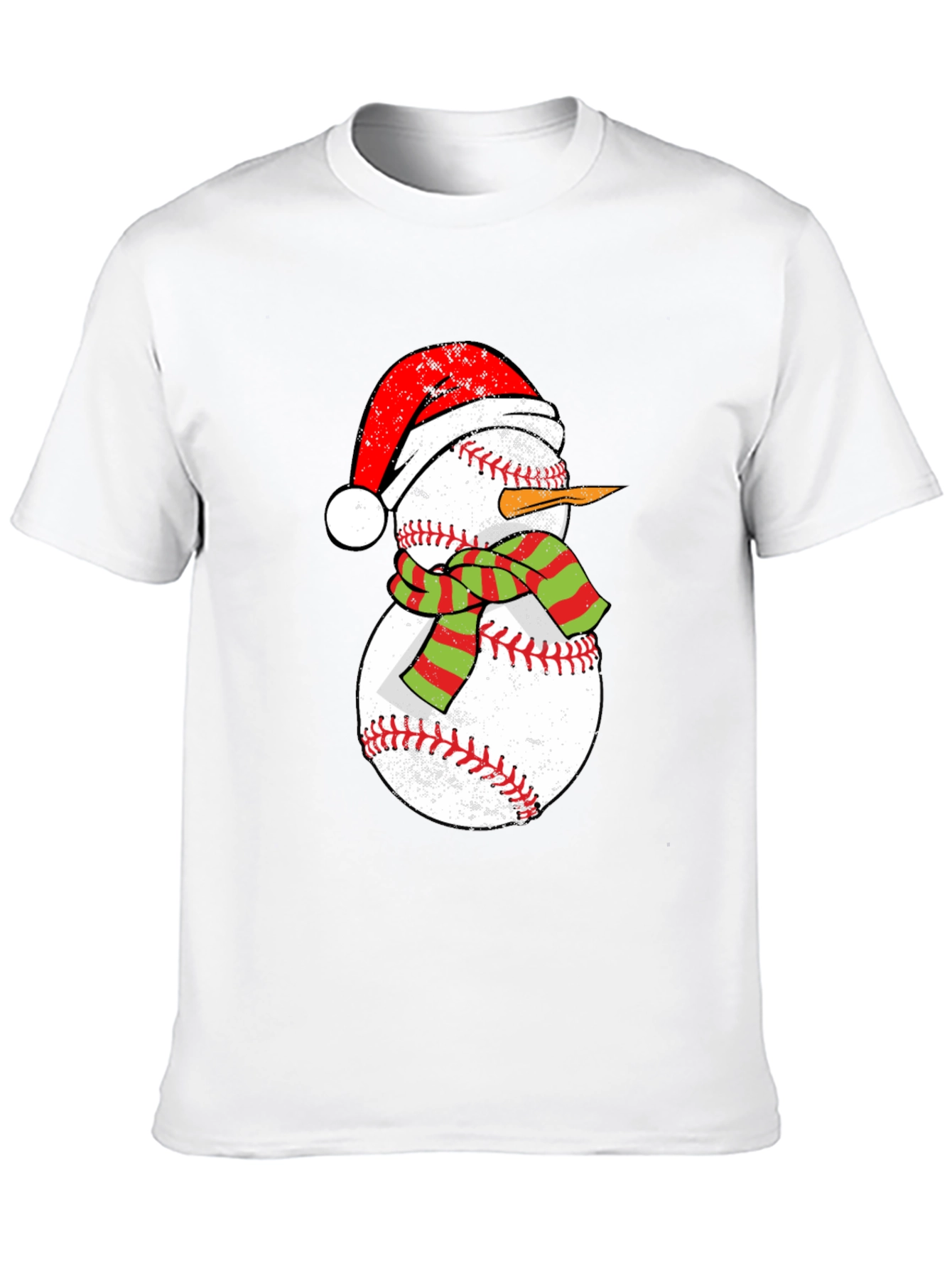 Baseball Snowman T-Shirt - Holiday Style