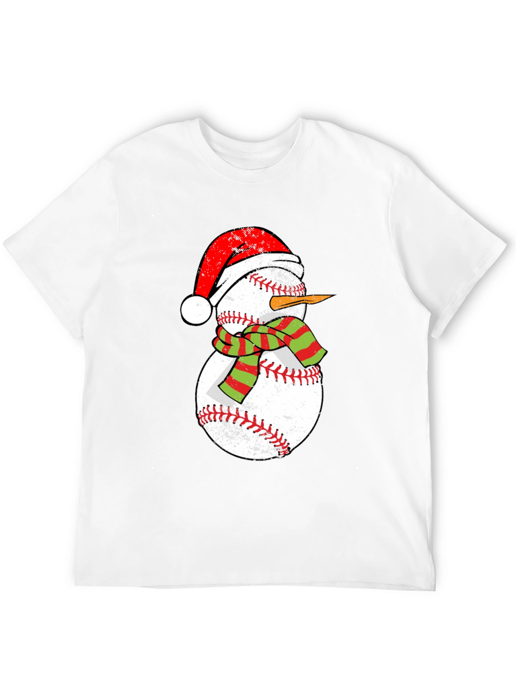Baseball Snowman T-Shirt - Holiday Style