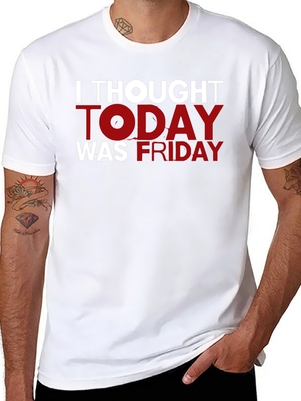 Funny I Thought Today Was Friday Black T-Shirt