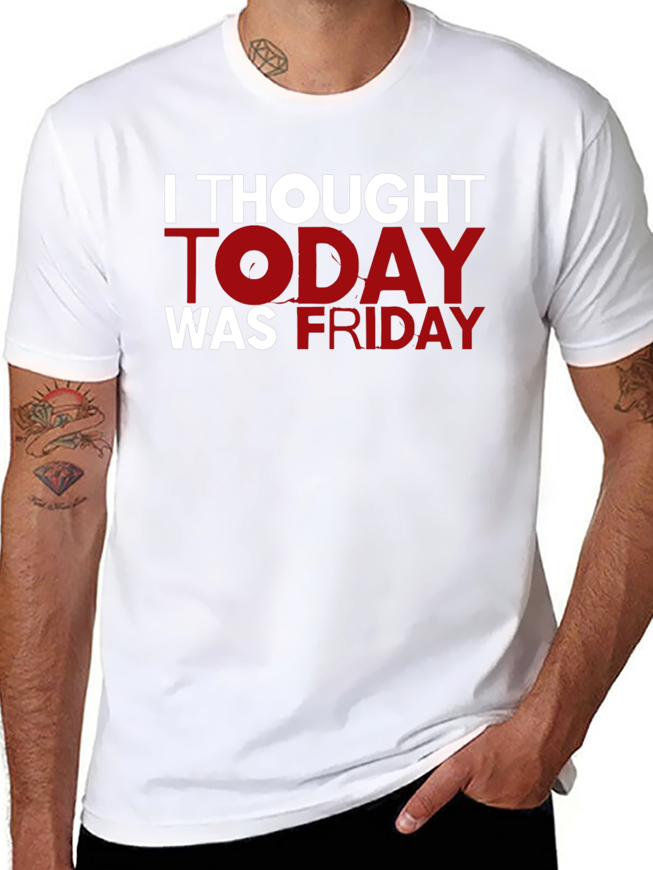 Funny I Thought Today Was Friday Black T-Shirt