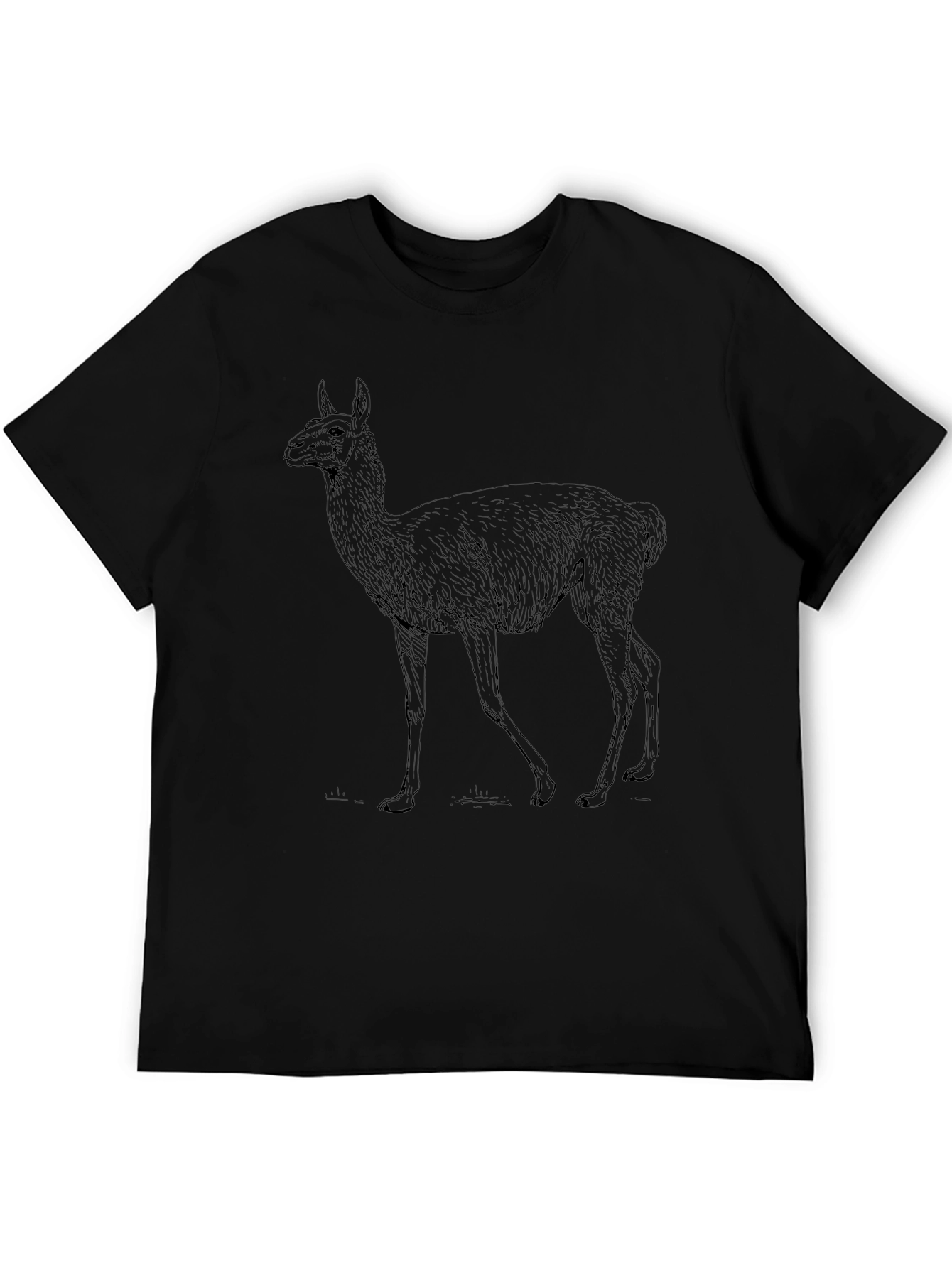 Llama Graphic Tee - Stylish Black T-Shirt