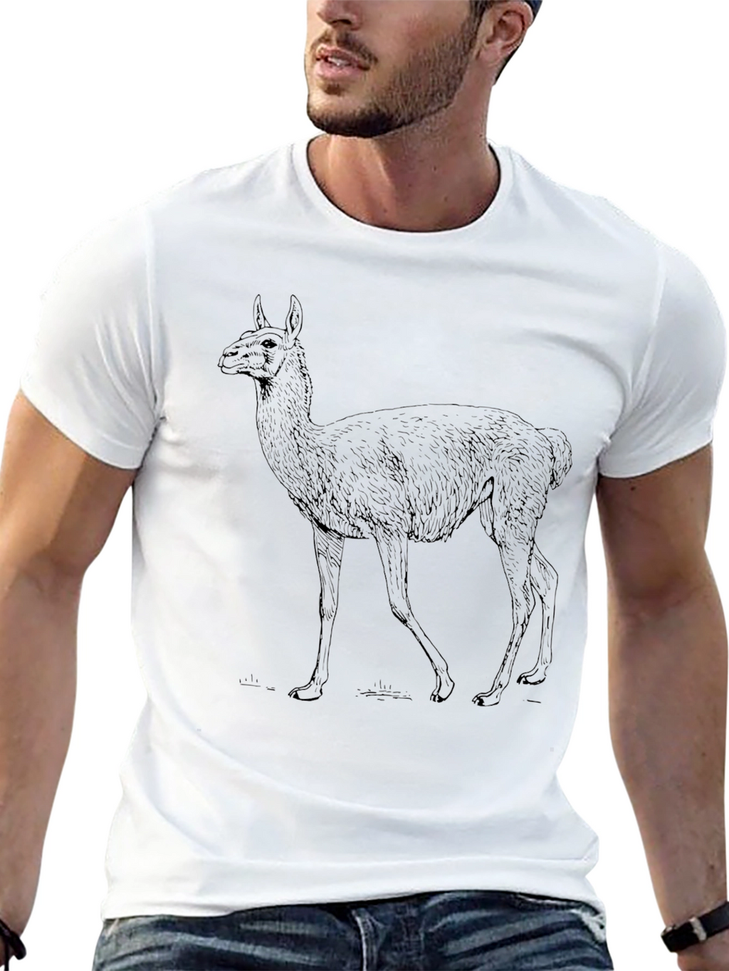 Llama Graphic Tee - Stylish Black T-Shirt