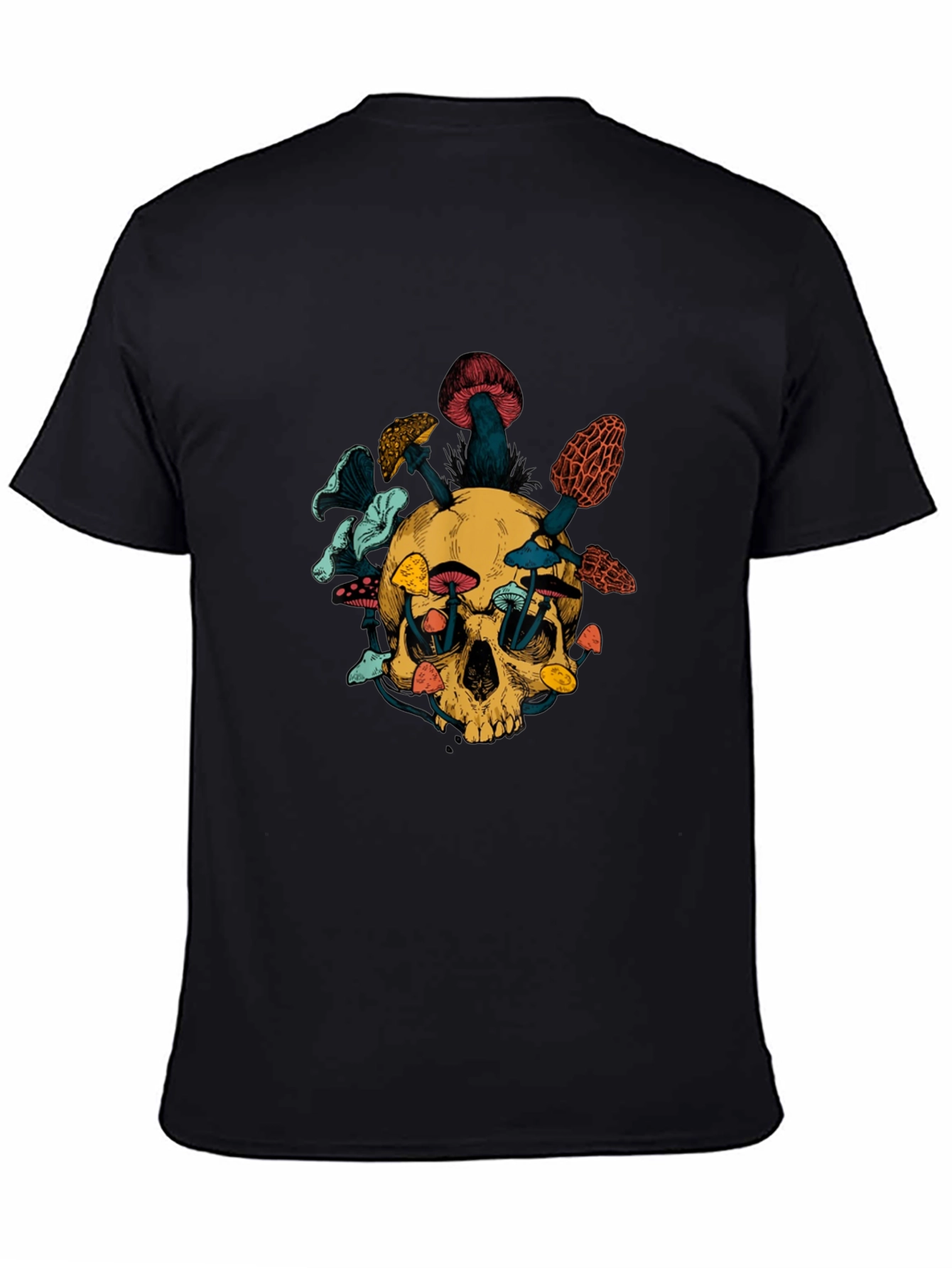 Skull & Mushroom Graphic Tee - Unique Design