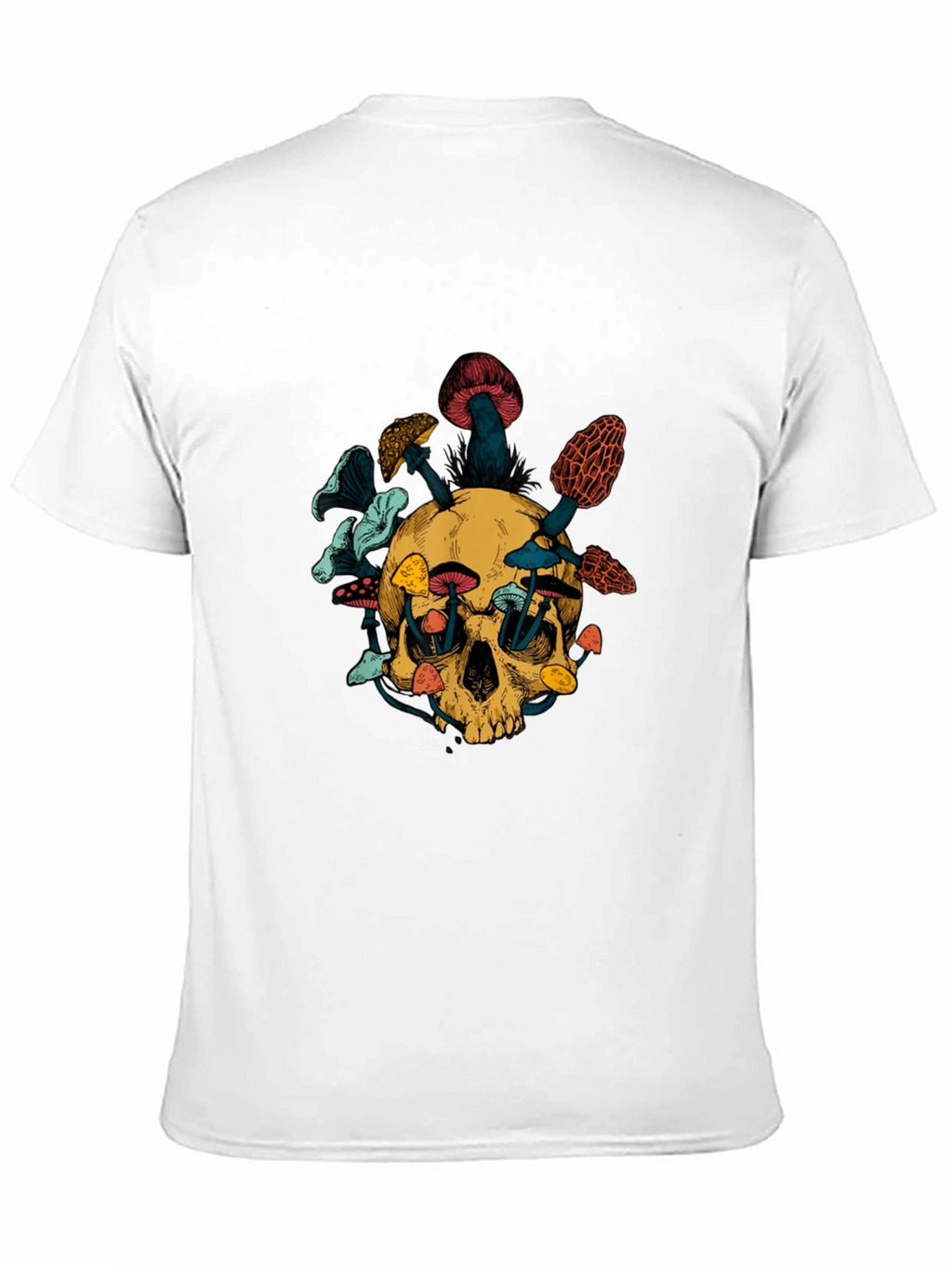 Skull & Mushroom Graphic Tee - Unique Design