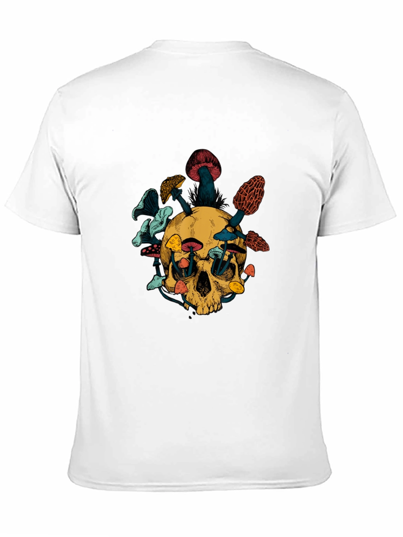 Skull & Mushroom Graphic Tee - Unique Design