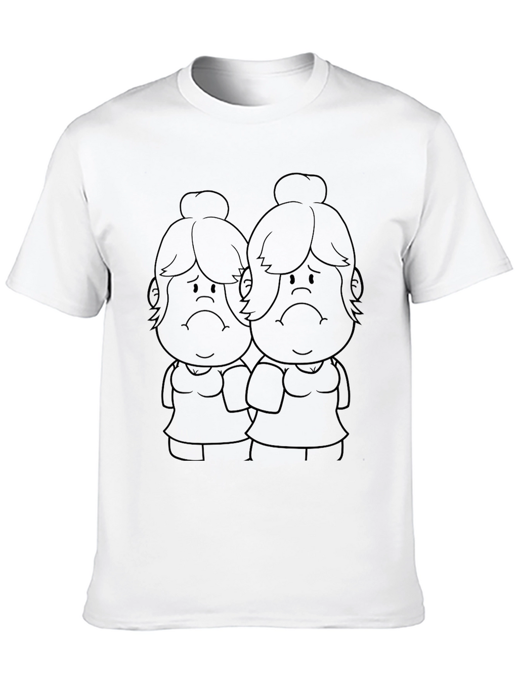 Sad Twins Graphic Tee - Black T-Shirt