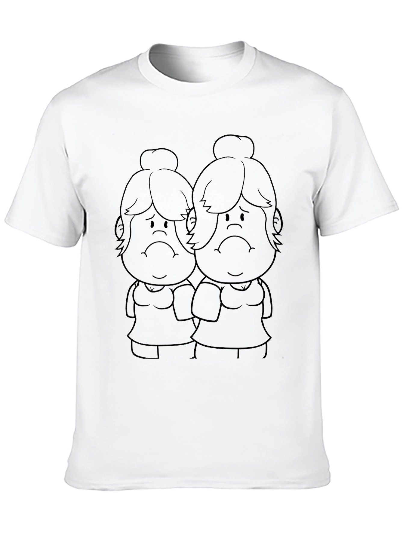 Sad Twins Graphic Tee - Black T-Shirt