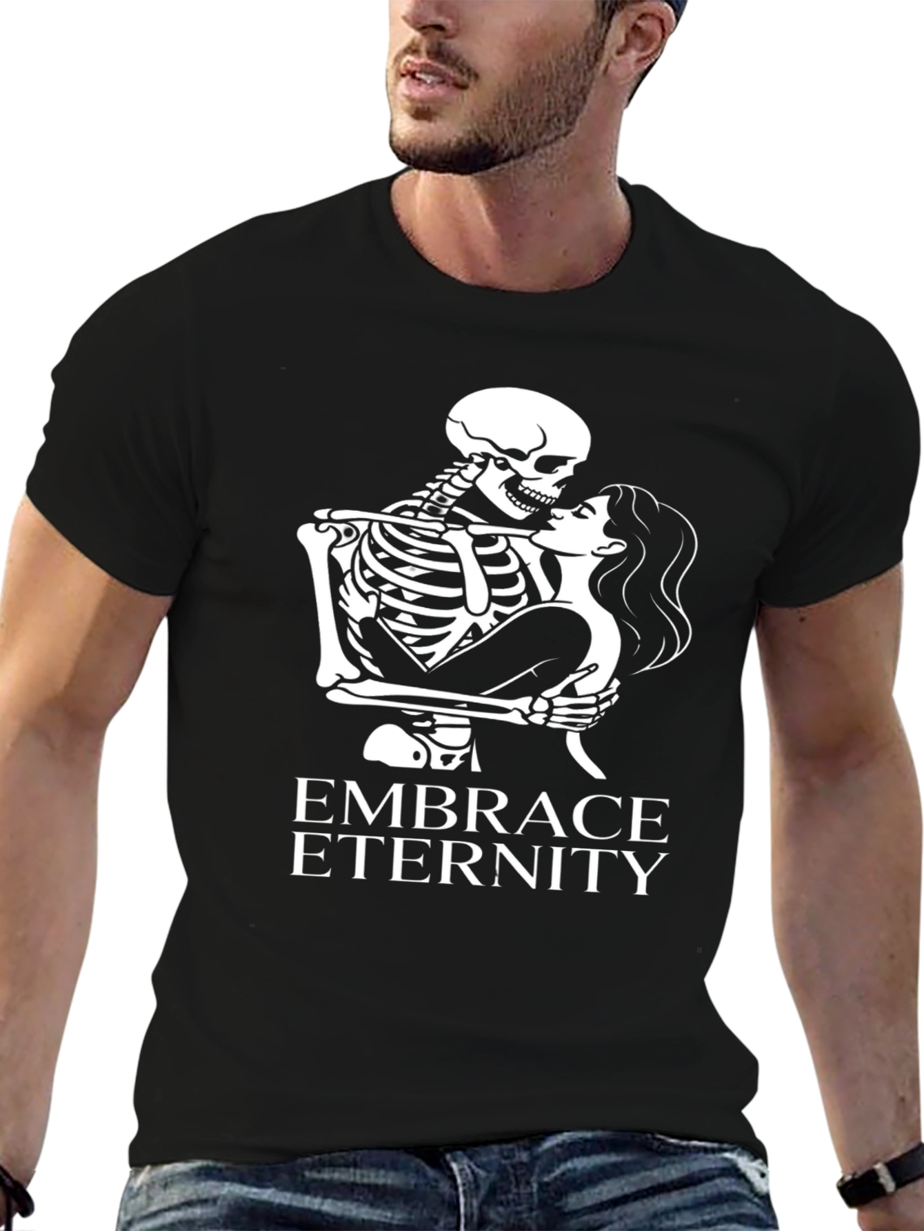 Embrace Eternity Graphic Tee - Skeleton Love