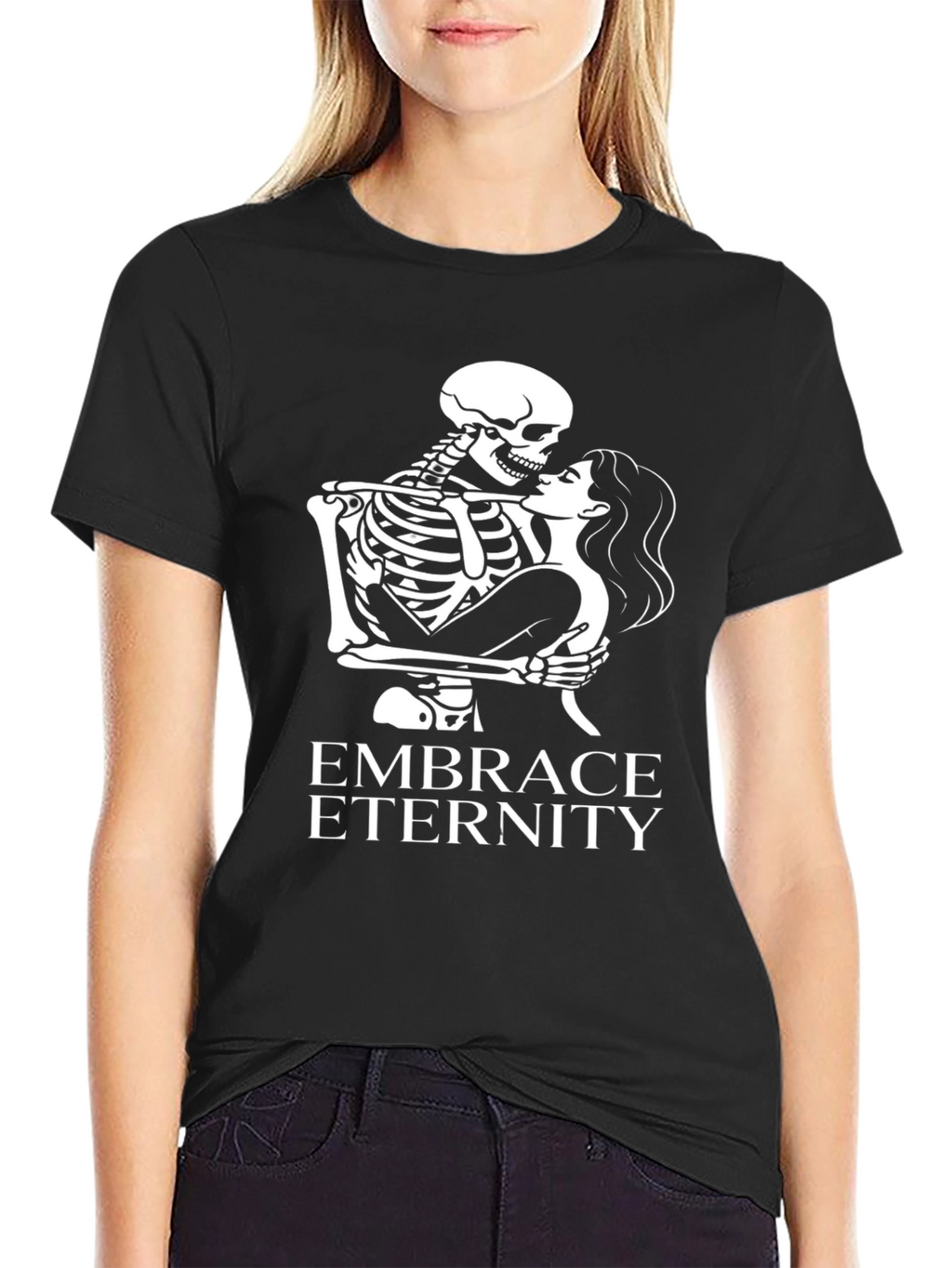 Embrace Eternity Graphic Tee - Skeleton Love