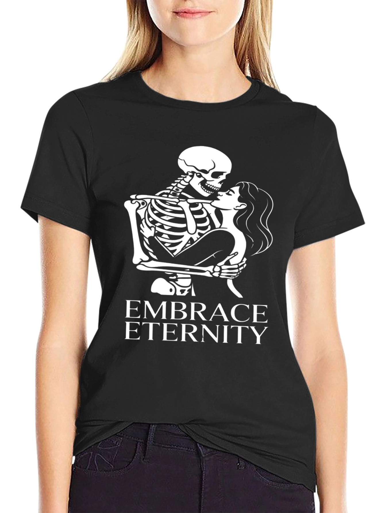 Embrace Eternity Graphic Tee - Skeleton Love