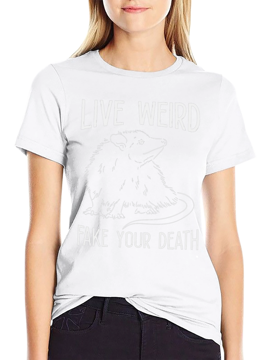 Live Weird Fake Your Death Opossum T-Shirt