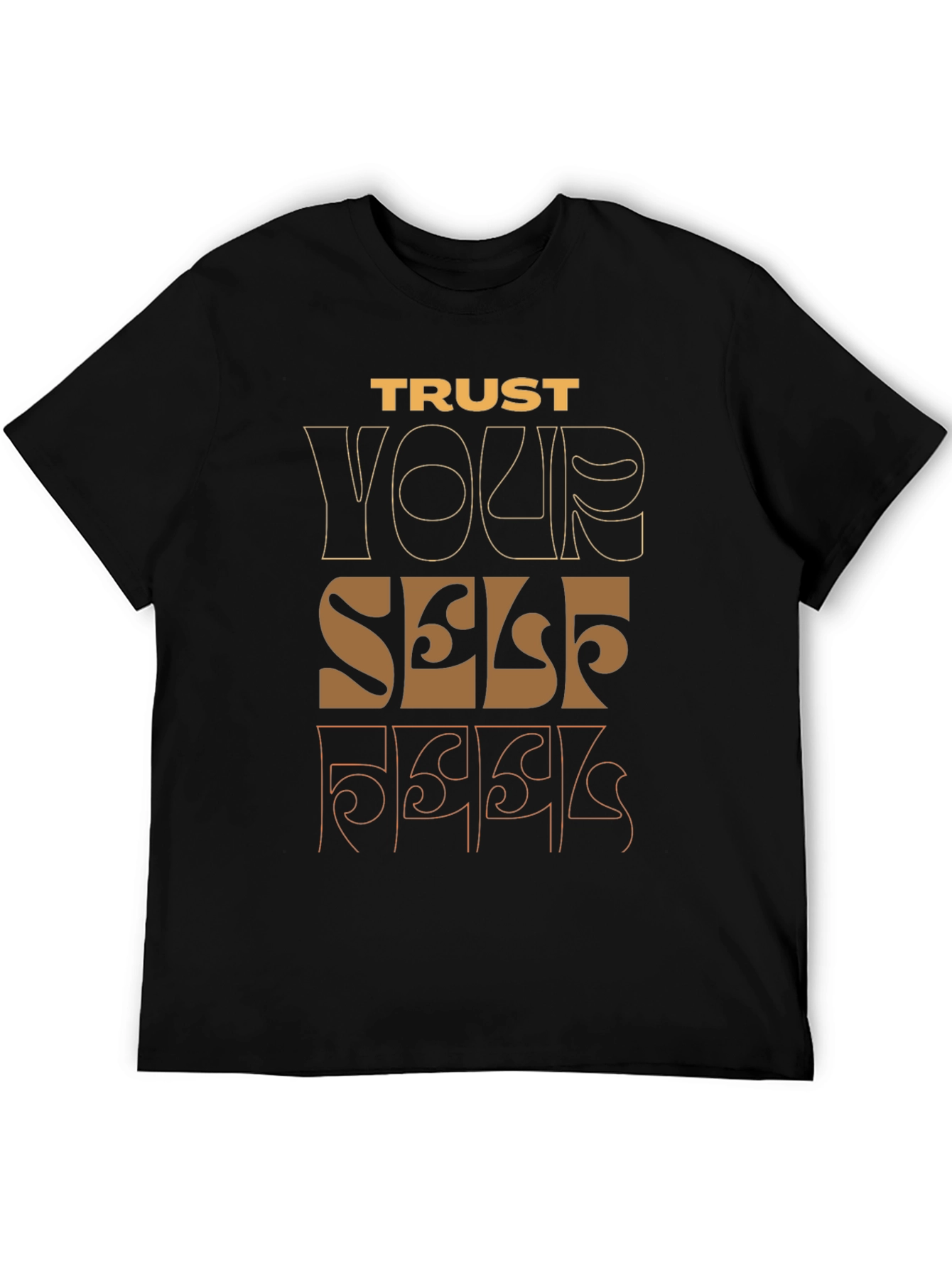 Trust Yourself Graphic Tee - Black Casual Shirt