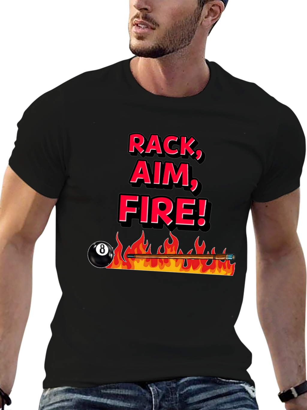 Rack Aim Fire Pool T-Shirt