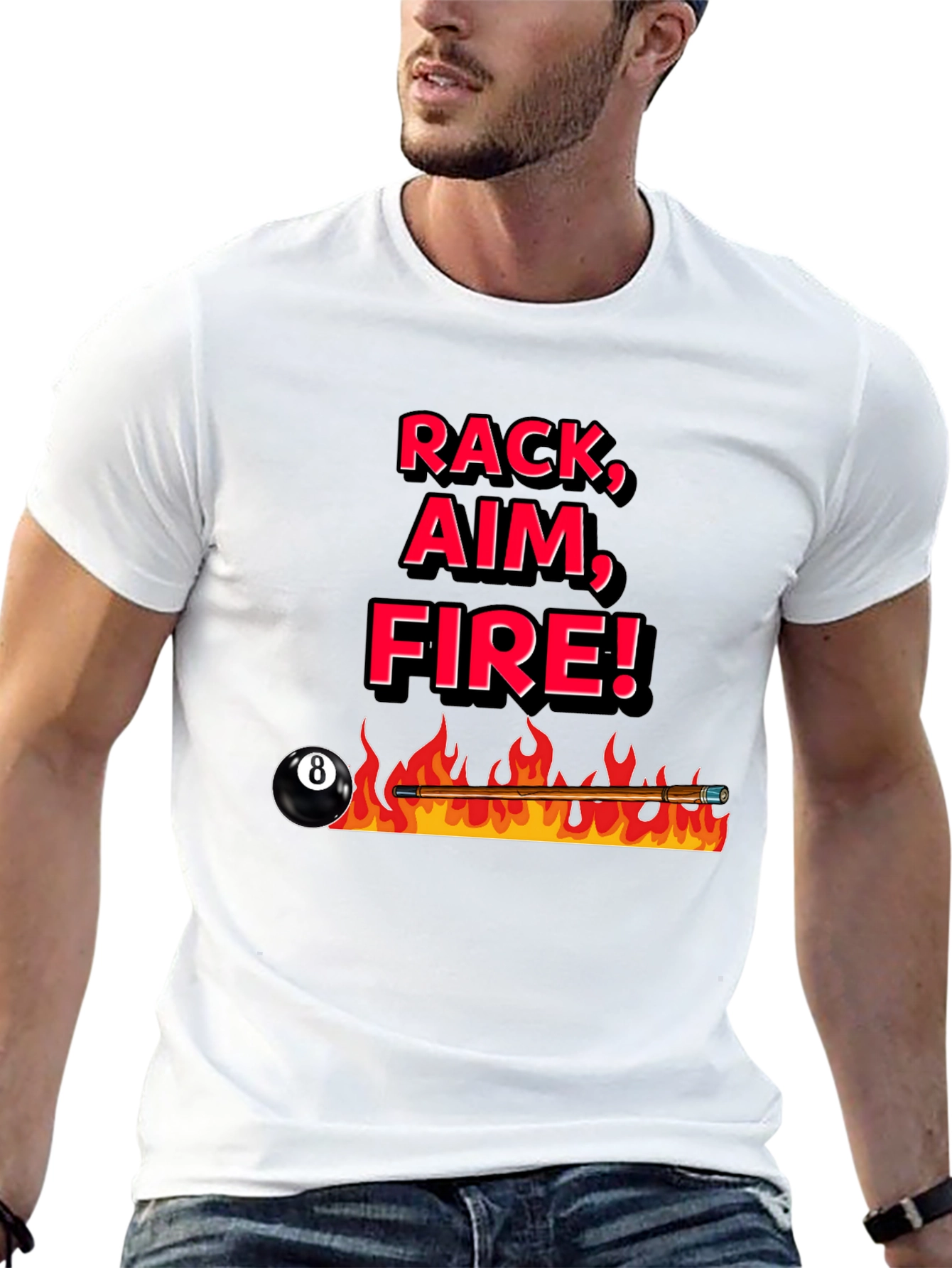 Rack Aim Fire Pool T-Shirt