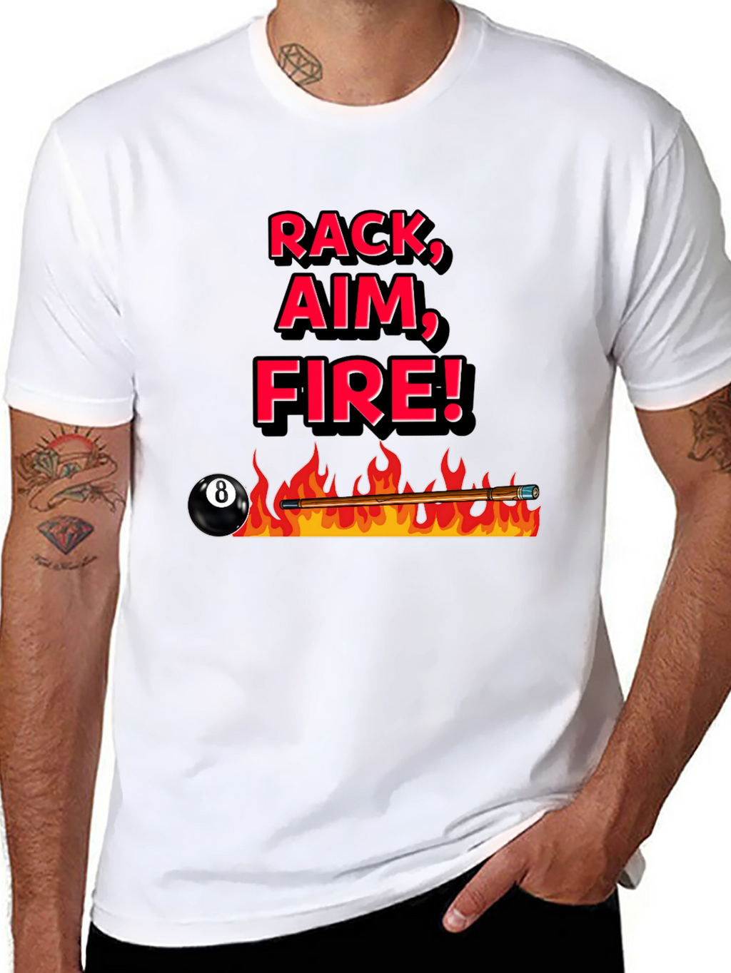Rack Aim Fire Pool T-Shirt