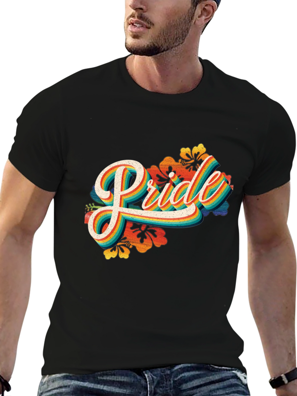 Pride Rainbow Graphic Tee - Retro LGBT Pride T-Shirt